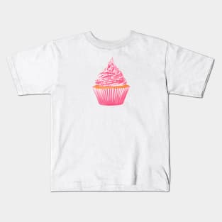 Pink cupcake marker illustration Kids T-Shirt